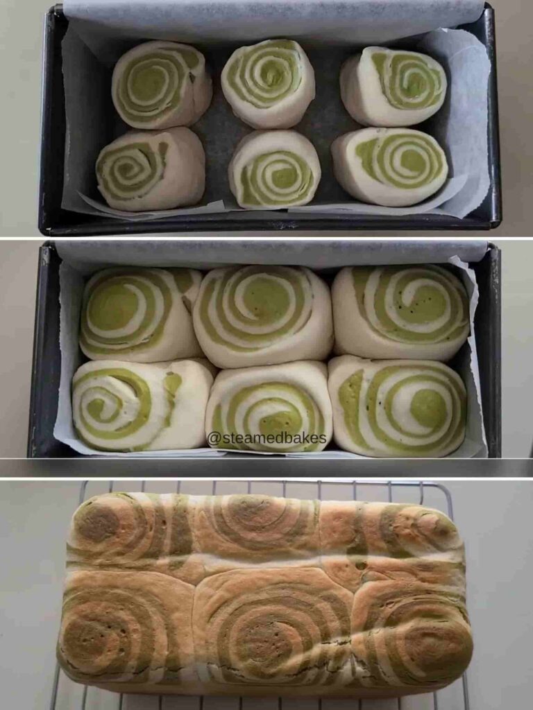 matcha swirl milk bread